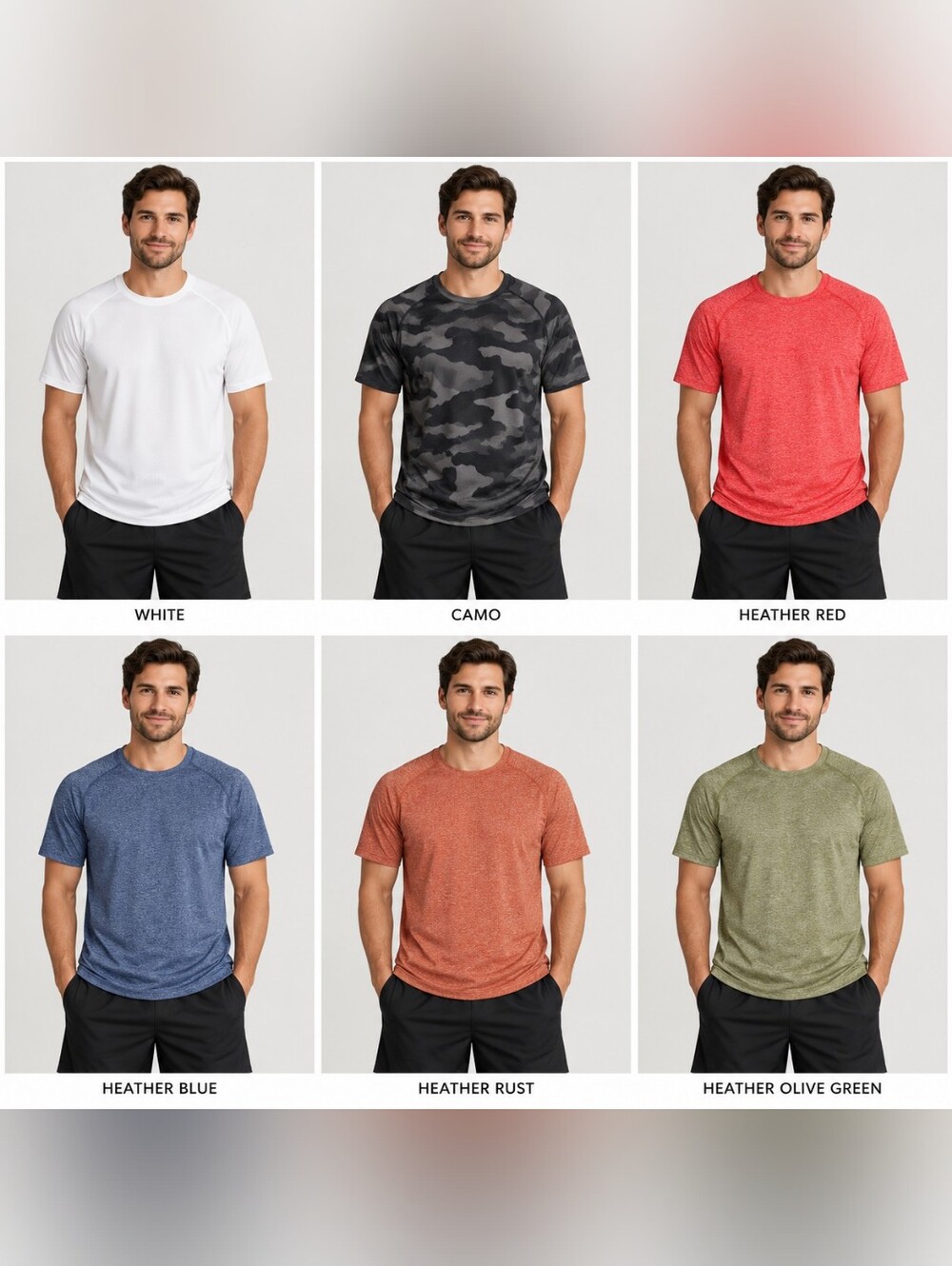 NWT Men’s XL Zone Pro Performance T-Shirt Bundle – 6 Shirts